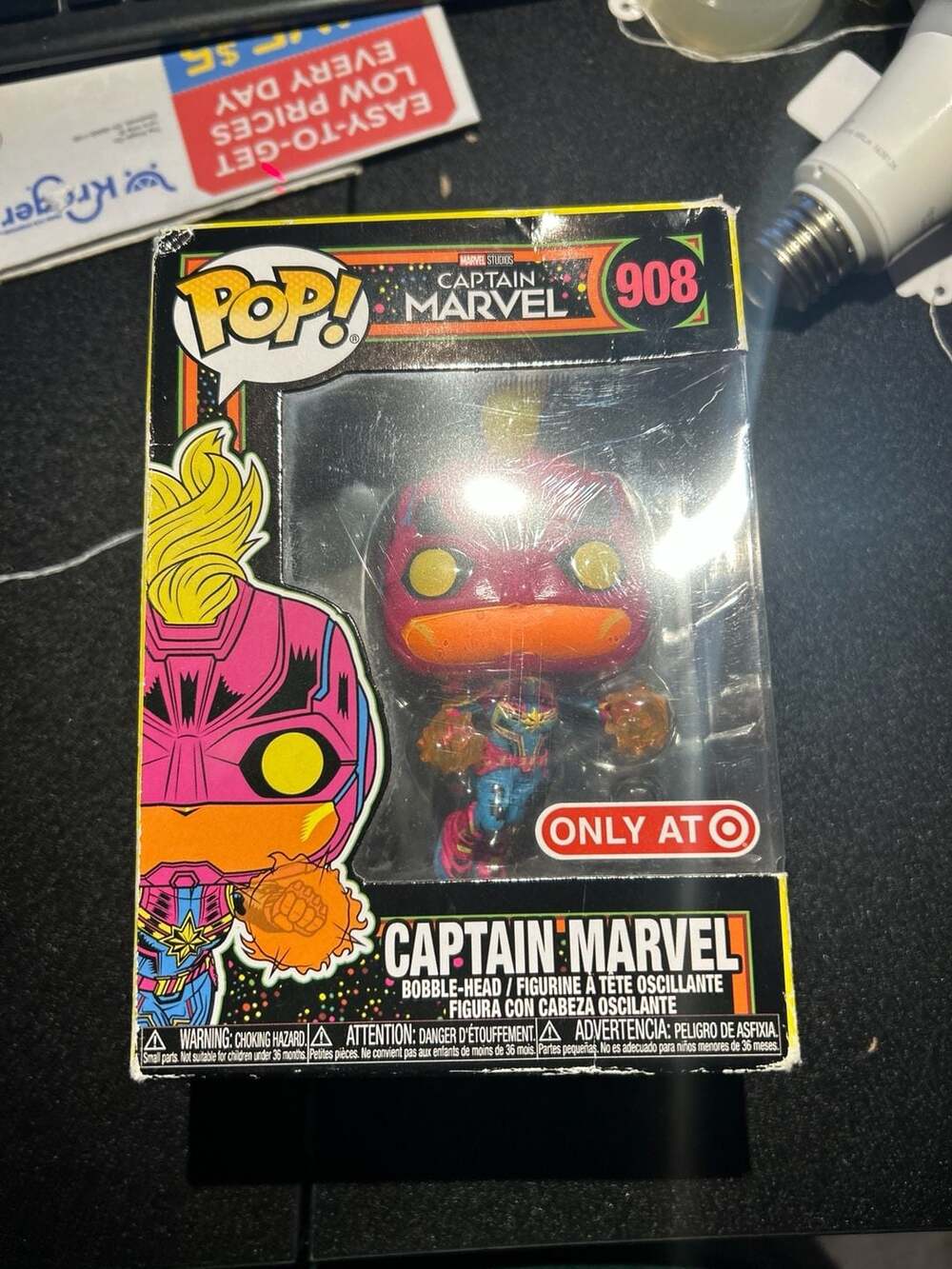 Funko Pop! Marvel Captain Marvel #908 Blacklight Target Exclusive
